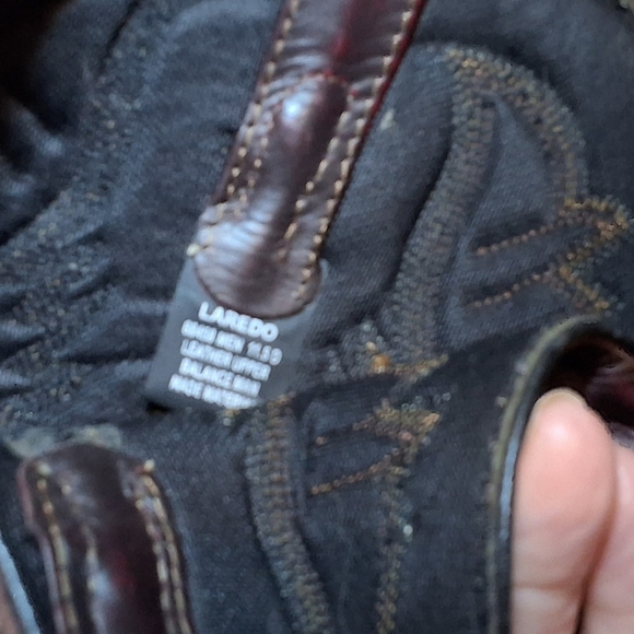 Laredo Brown Cowboy Western Leather Sitched Boots 11.5 D - Picture 7 of 11